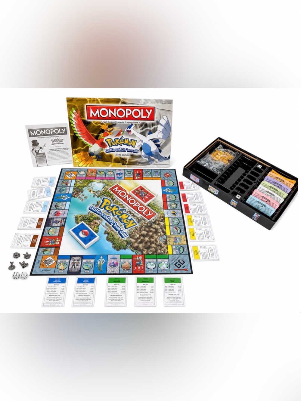 Monopoly Pokémon Johto Edition Board Game complete set